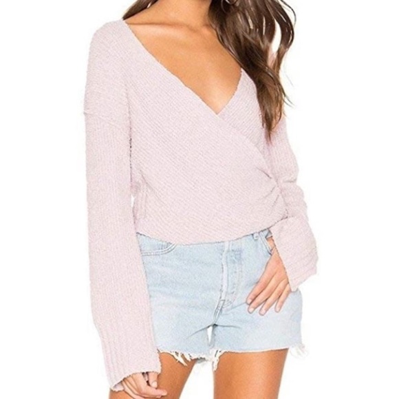 Free People Sweaters - Free People Sensual Wrap Sweater Lilac Size Medium